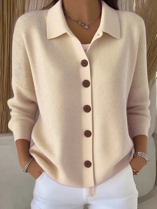 Sloane | Button-Front Collared Cardigan