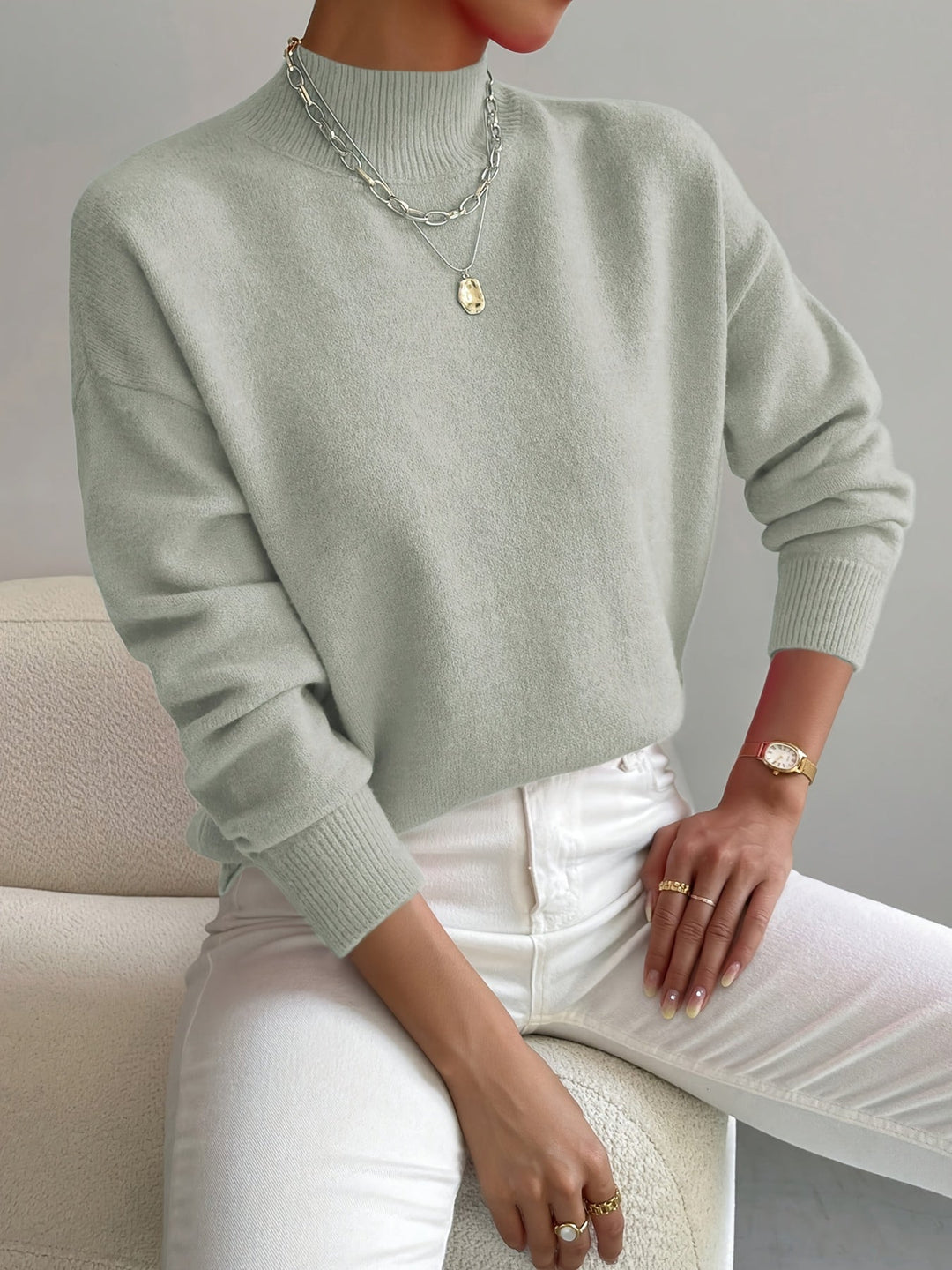 Harper | Soft Mock-Neck Sweater