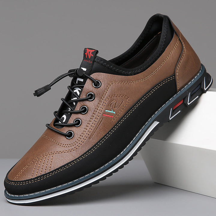 Regan | Men's Sporty Leather Casual Sneakers