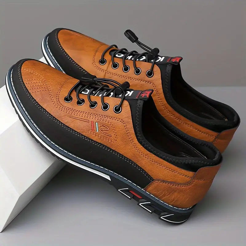 Regan | Men's Sporty Leather Casual Sneakers