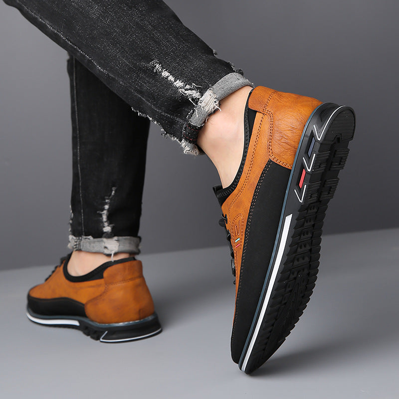 Regan | Men's Sporty Leather Casual Sneakers