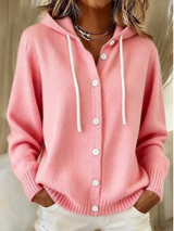 Tamara | Cozy Hooded Button Cardigan