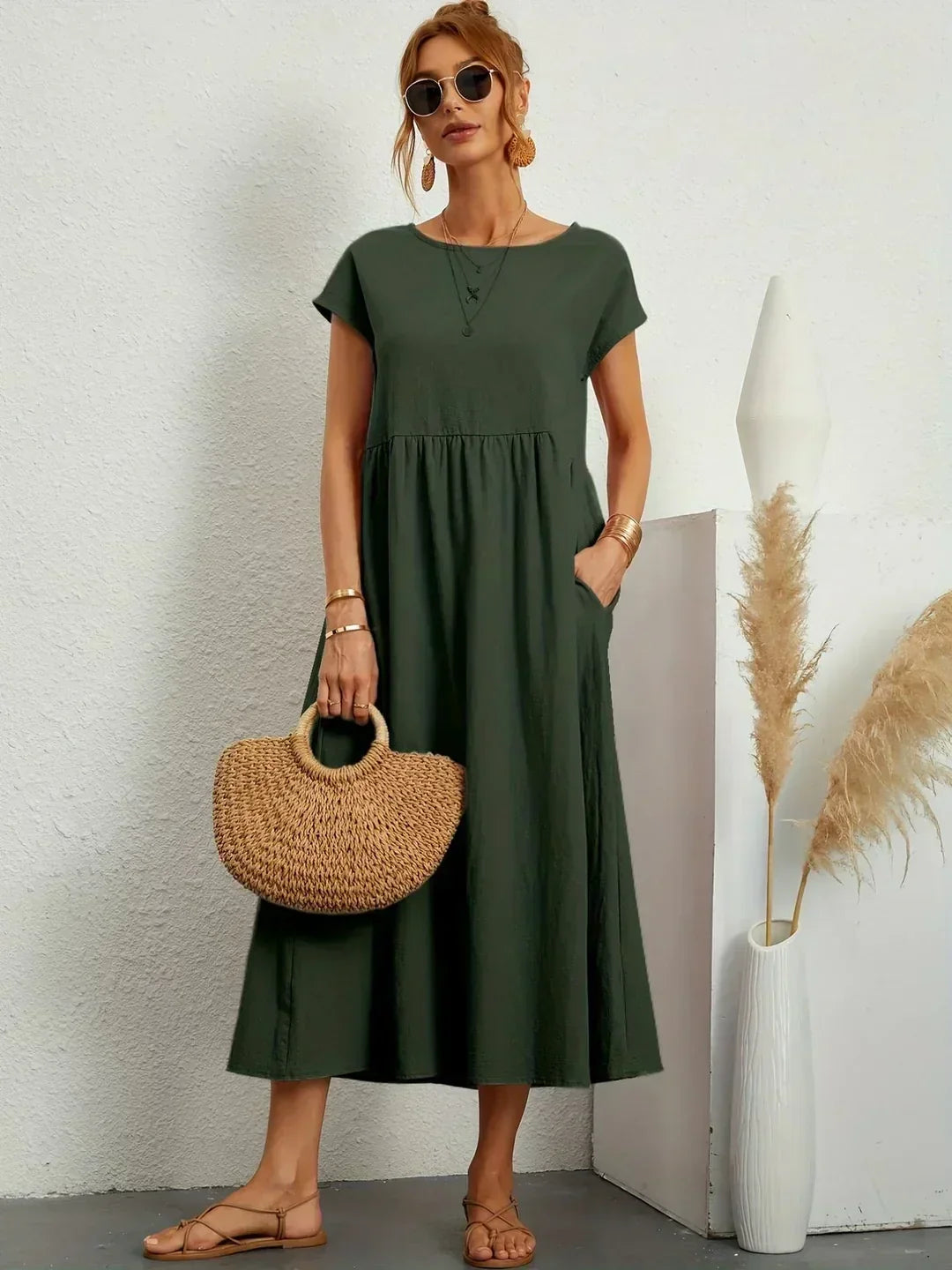 Adalyn | Relaxed Flowing Midi Dress