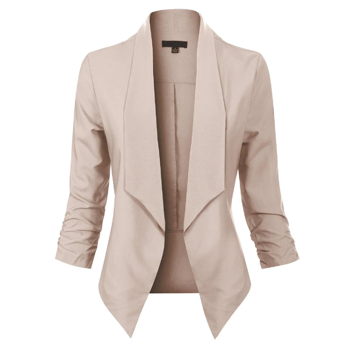 Ophelia | Open-Front Draped Blazer