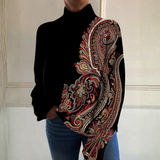 Georgina | Ornate Print Turtleneck Top