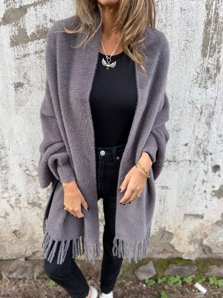 Corinne | Longline Fringe Cardigan