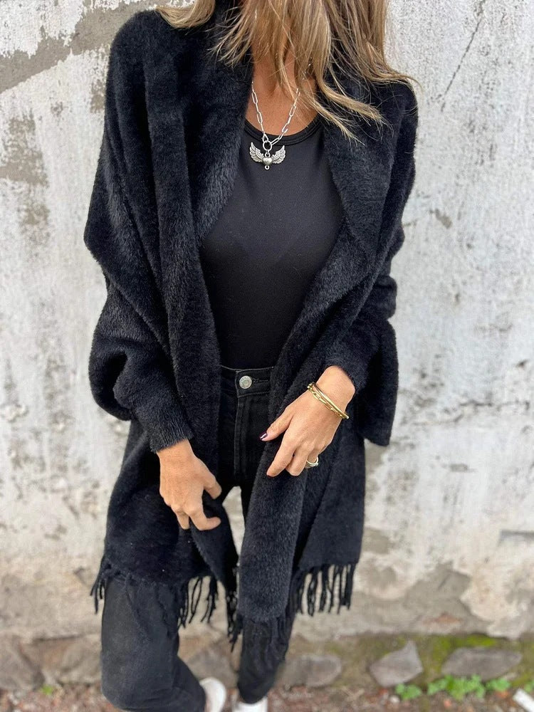Corinne | Longline Fringe Cardigan