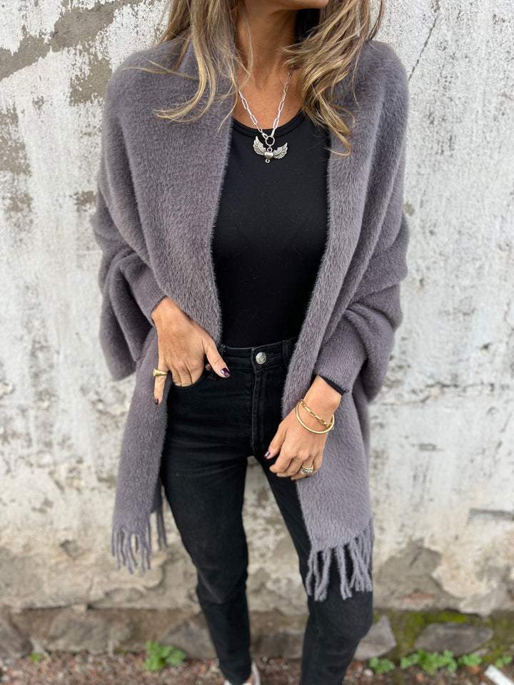 Corinne | Longline Fringe Cardigan