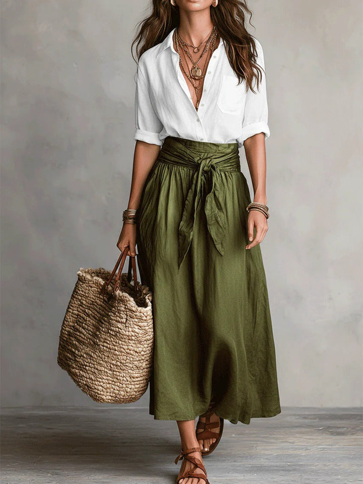 Hadley | Tie-Waist Midi Two-Piece Set
