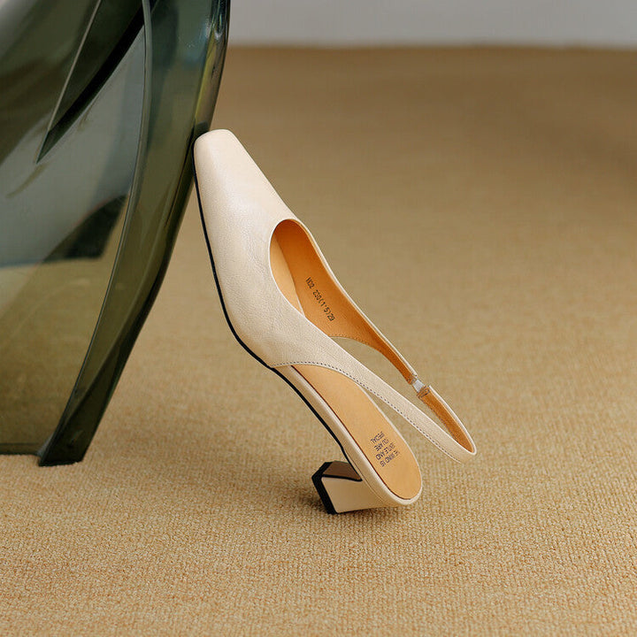 Edith | Square-Toe Block-Heel Slingbacks