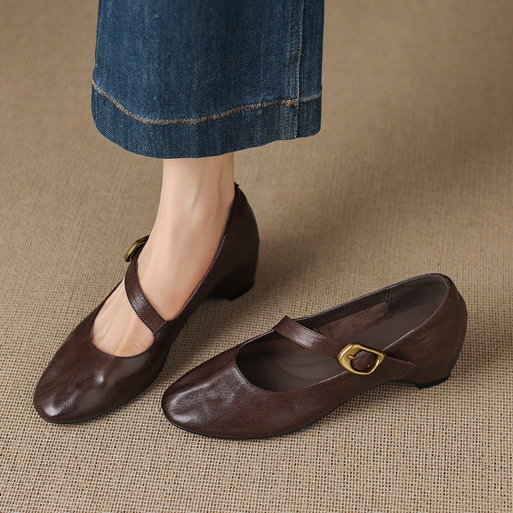 Livia | Buckle-Strap Mary Jane Flats