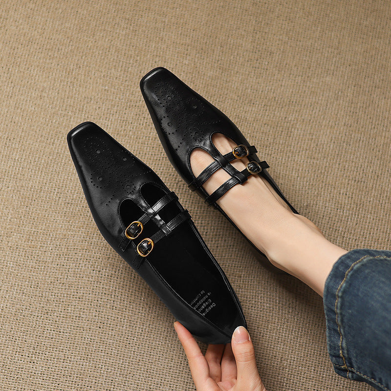 Frances | Buckled Pointed-Toe Mules