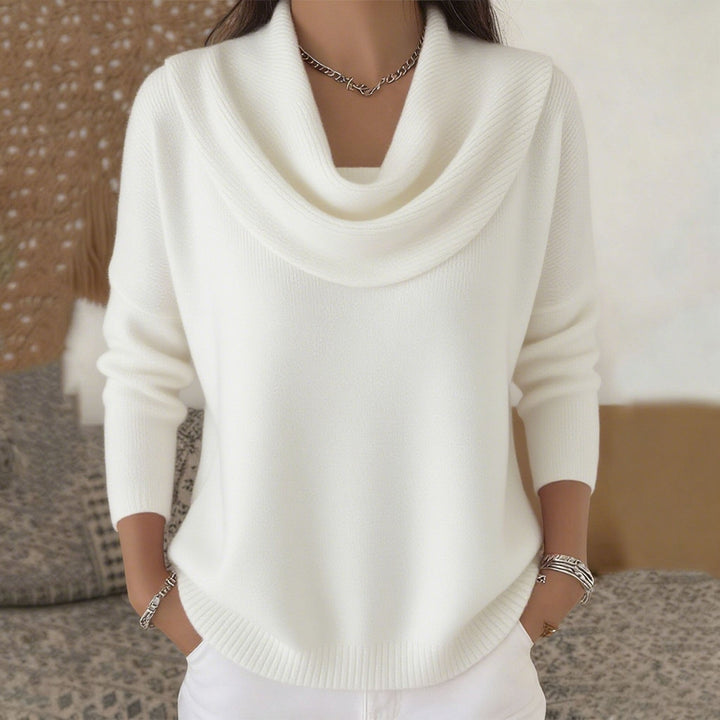 Barbara | Draped Cowl Neck Sweater