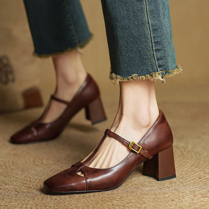 Blair | Elegant T-Strap Heels