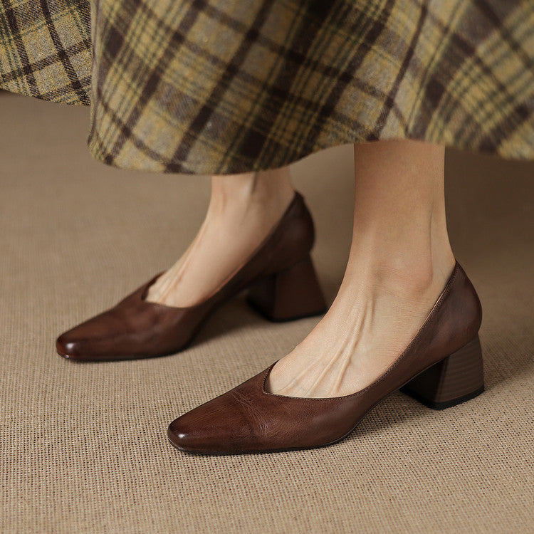 Iris | Refined Block-Heel Pumps