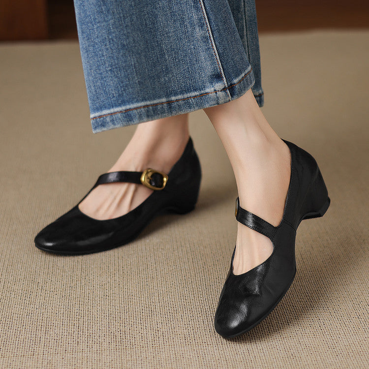 Livia | Buckle-Strap Mary Jane Flats