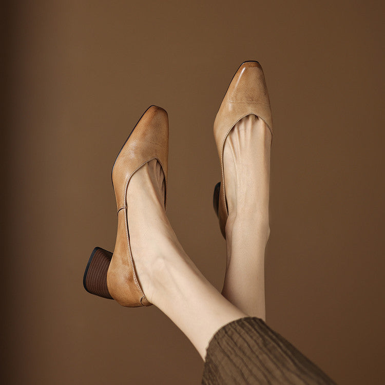 Iris | Refined Block-Heel Pumps