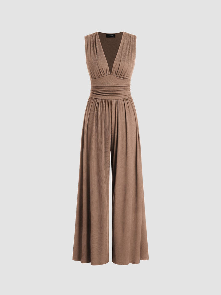 Nora | Women's Sleeveless Wide-Leg Jumpsuit