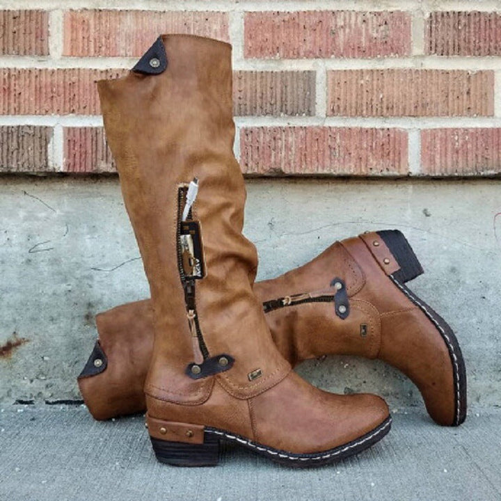 Donna | Zip-Detail Tall Boots
