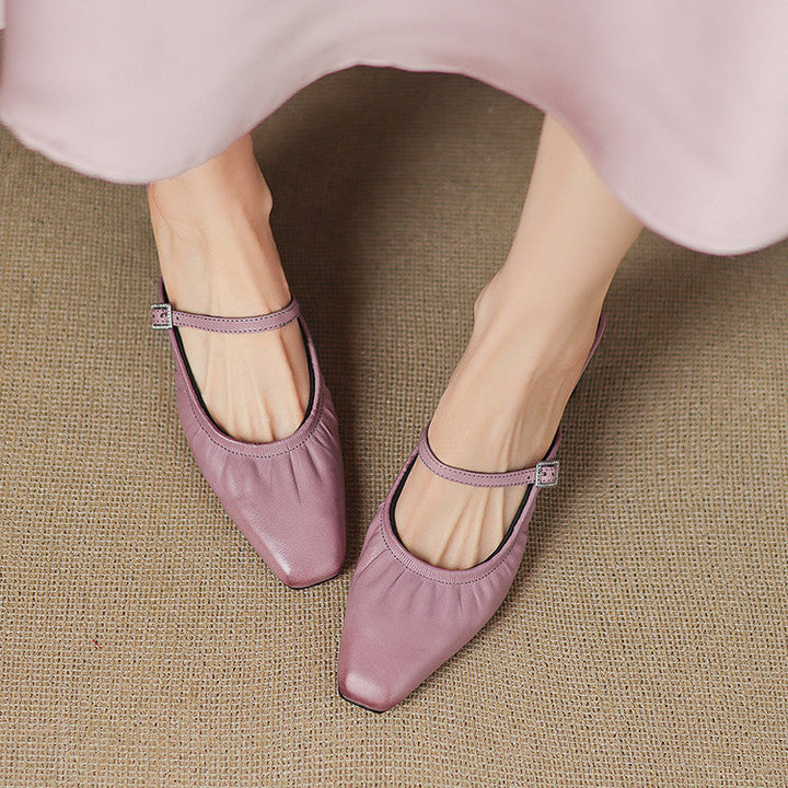 Juno | Ruched Strap Mules