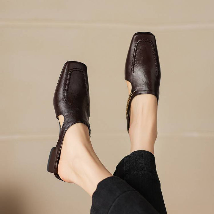 Annabel | Refined Square-Toe Mules