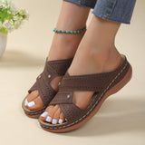 SUSAN | CROSSOVER ORTHOPEDIC WEDGE SANDALS