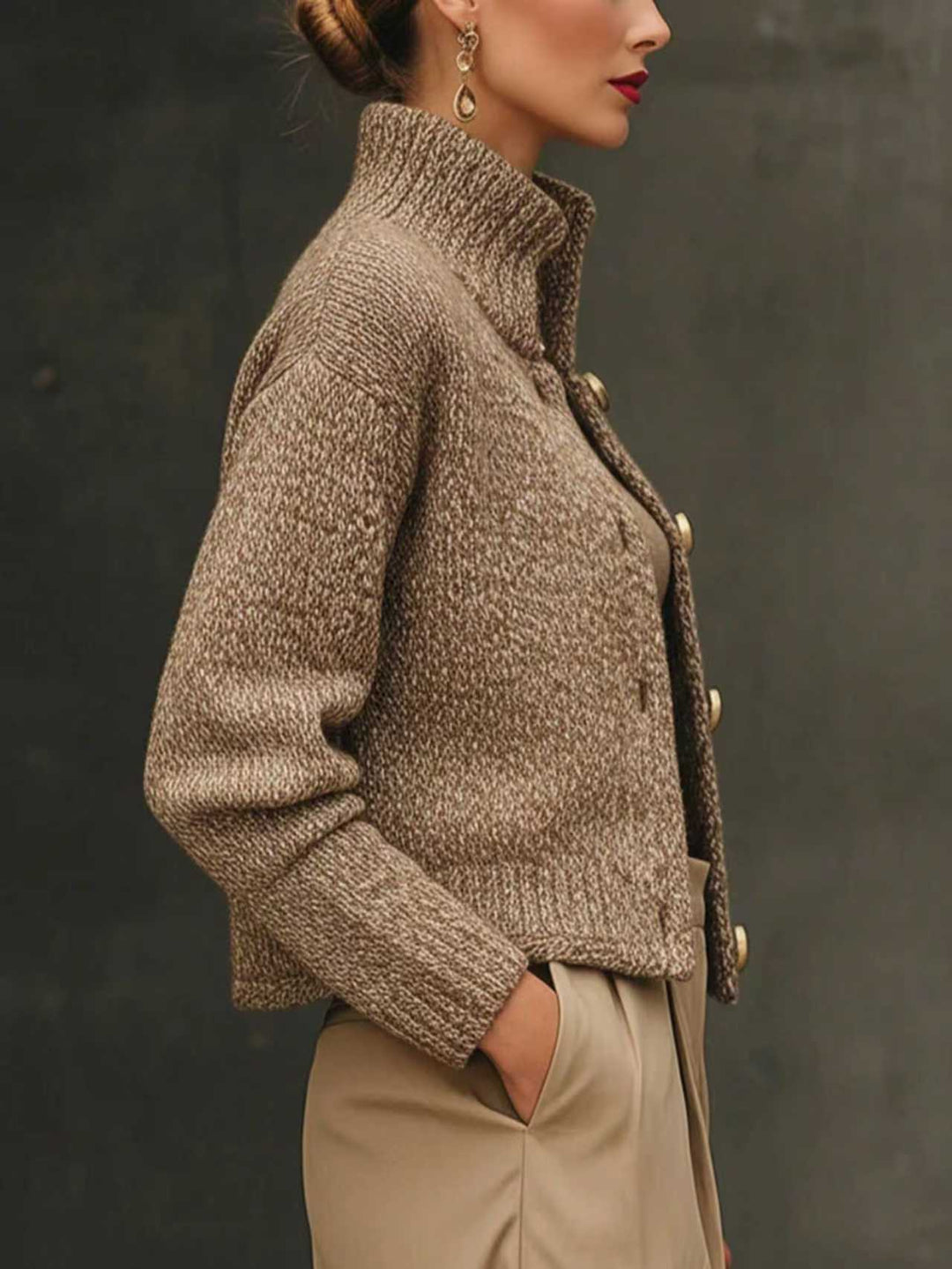 Nadine | Textured Stand-Collar Jacket