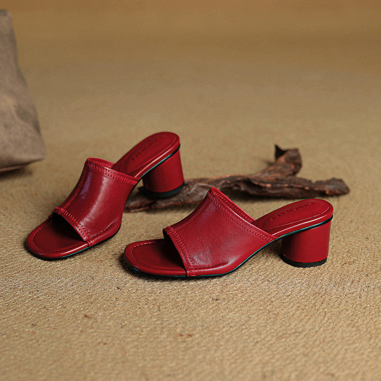 Belinda | Elegant Block-Heel Mules