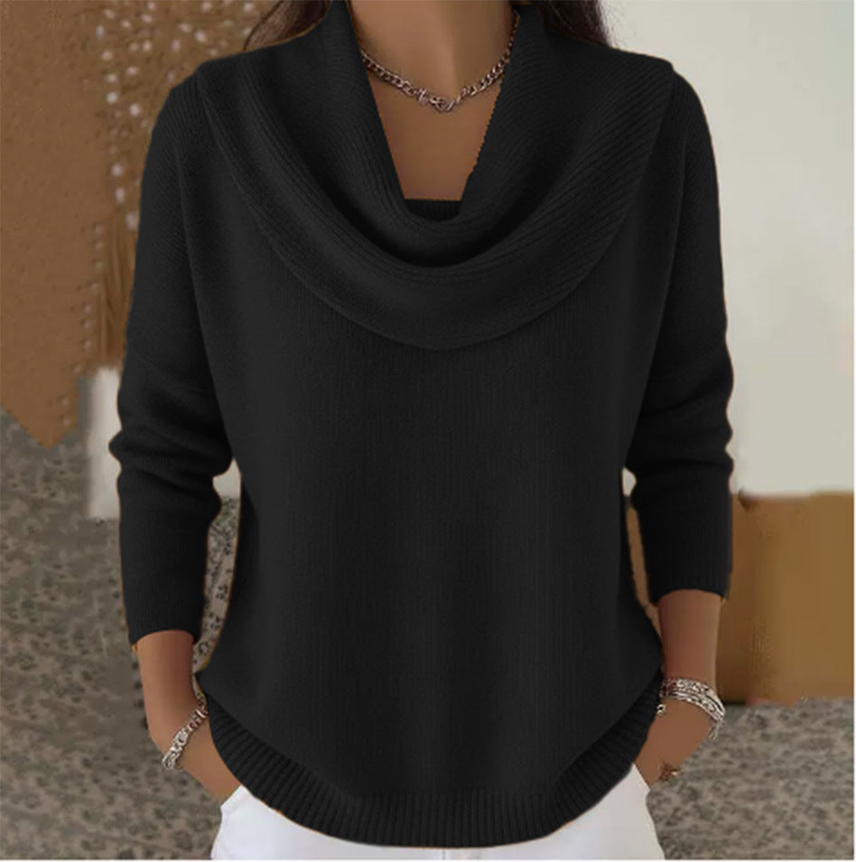 Barbara | Draped Cowl Neck Sweater
