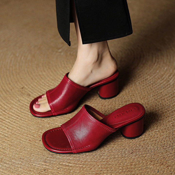 Belinda | Elegant Block-Heel Mules