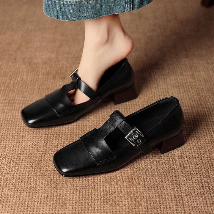 Adele | Buckled Slip-On Mules