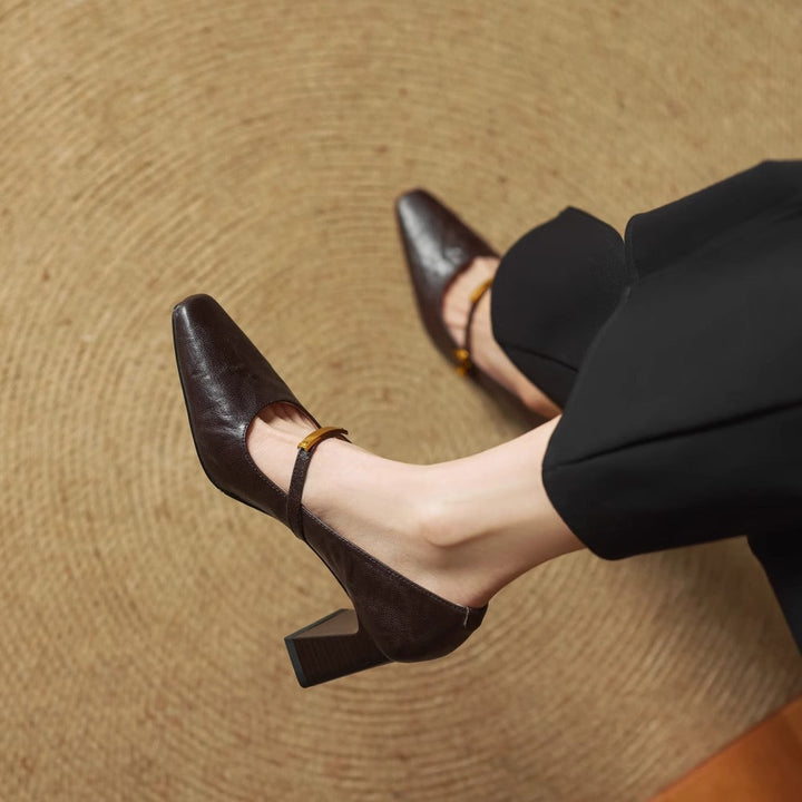 Emily | Timeless Buckle Mary Jane Heels