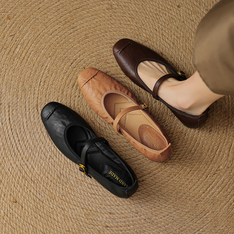 Romilly | Buckled Mary Jane Flats