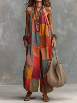 Mabel | Artful Patchwork Jumpsuit