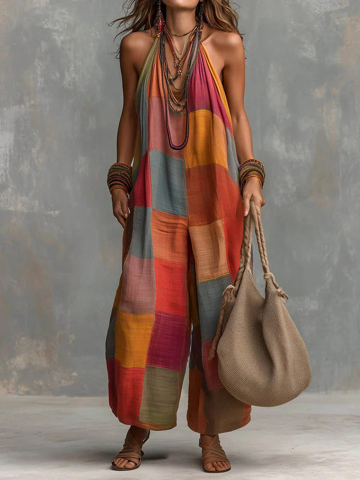 Mabel | Artful Patchwork Jumpsuit