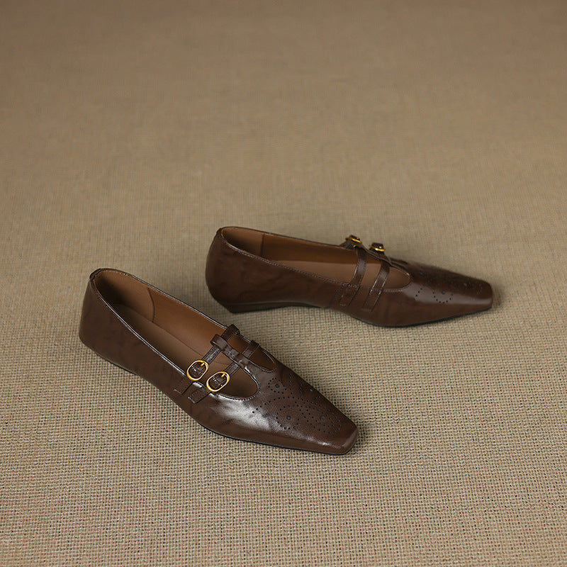 Frances | Buckled Pointed-Toe Mules