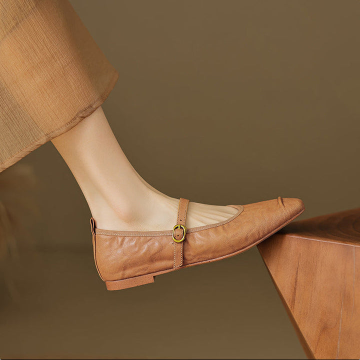 Romilly | Buckled Mary Jane Flats