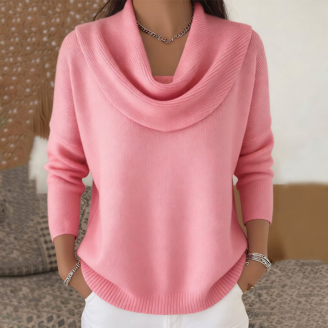 Barbara | Draped Cowl Neck Sweater