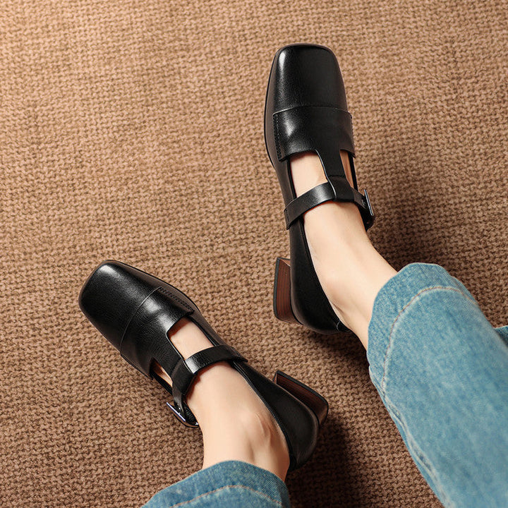 Adele | Buckled Slip-On Mules