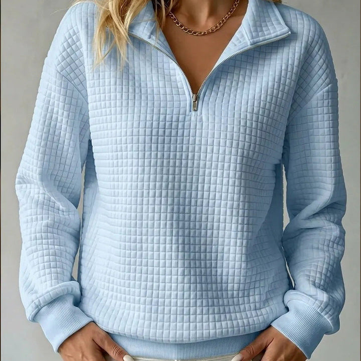 Quinn | Textured Quarter-Zip Pullover