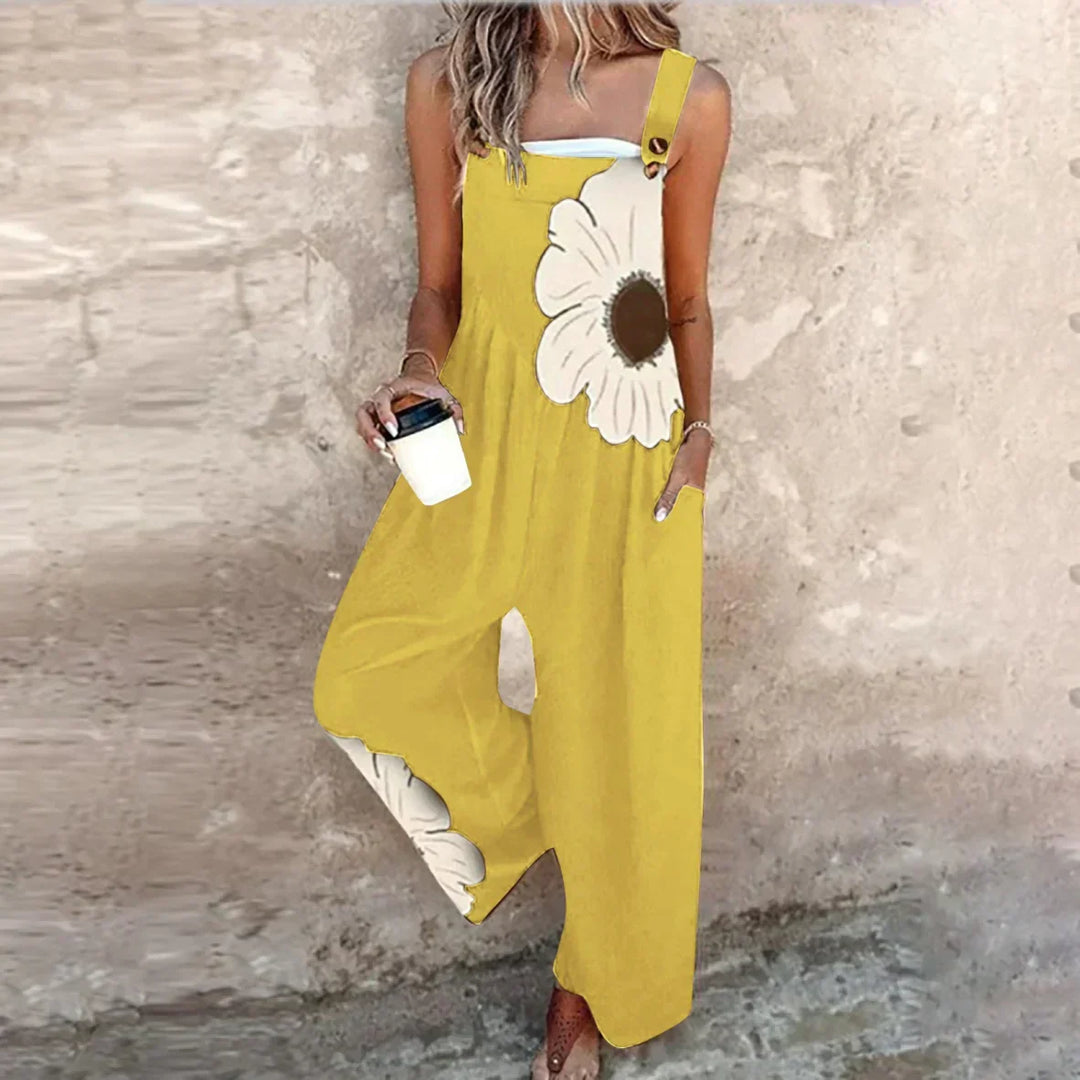 Midnight Daisy Bloom Overalls
