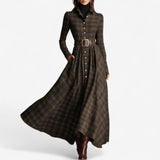 Henrietta | Heritage Plaid Maxi Shirt Dress