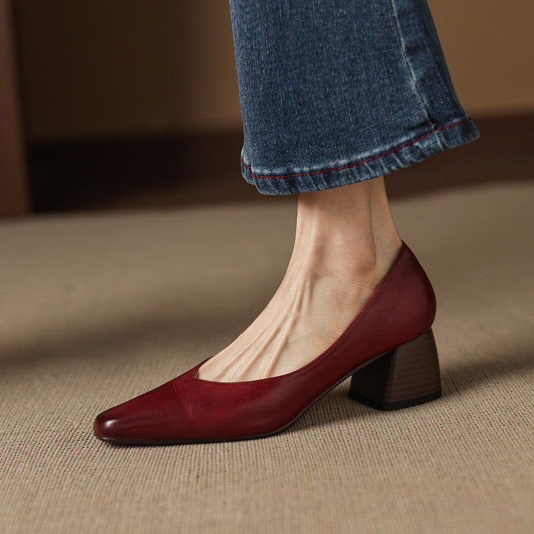 Iris | Refined Block-Heel Pumps