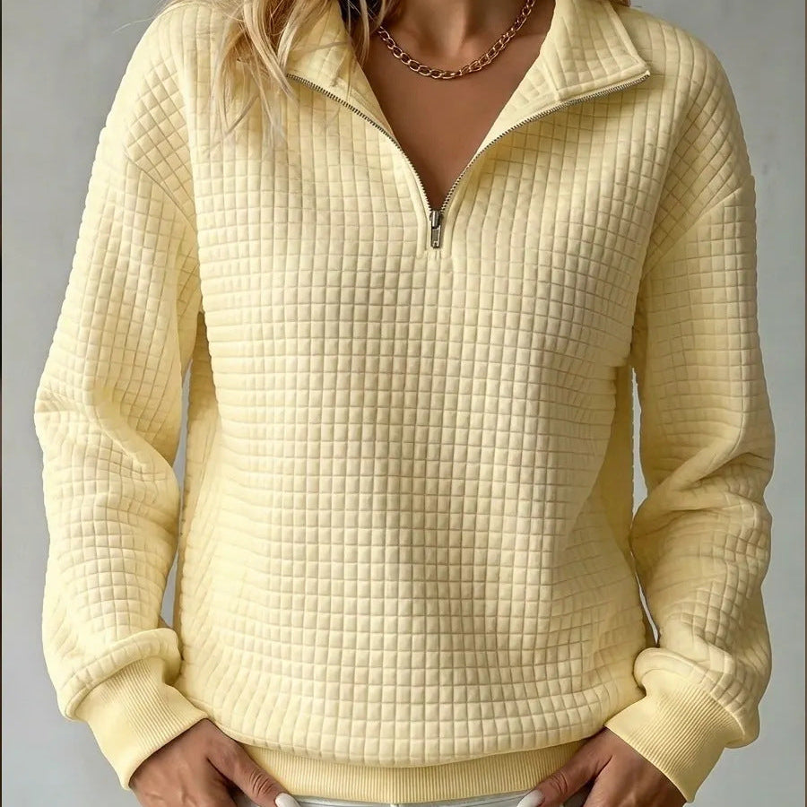 Quinn | Textured Quarter-Zip Pullover