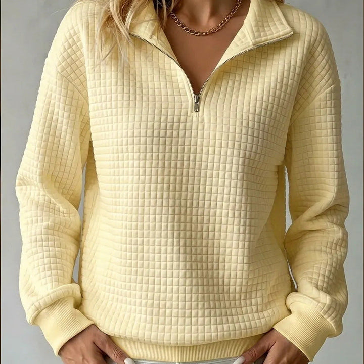 Quinn | Textured Quarter-Zip Pullover