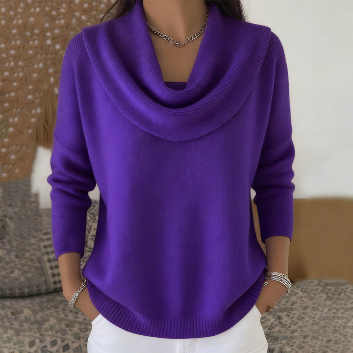 Barbara | Draped Cowl Neck Sweater