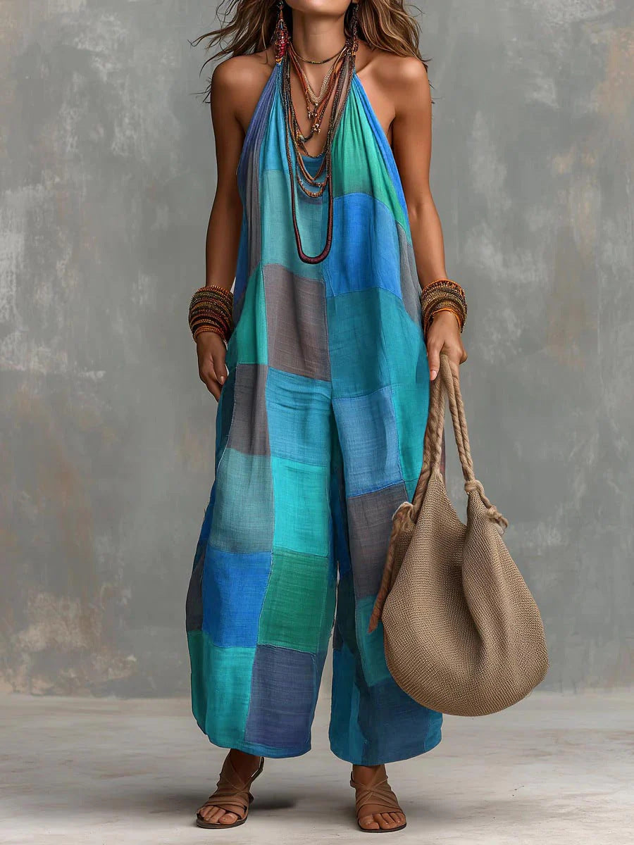 Mabel | Artful Patchwork Jumpsuit