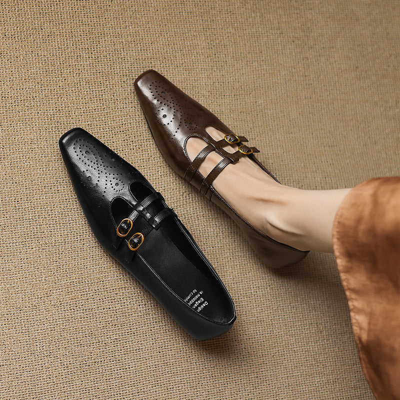 Frances | Buckled Pointed-Toe Mules