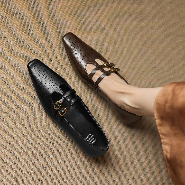 Frances | Buckled Pointed-Toe Mules