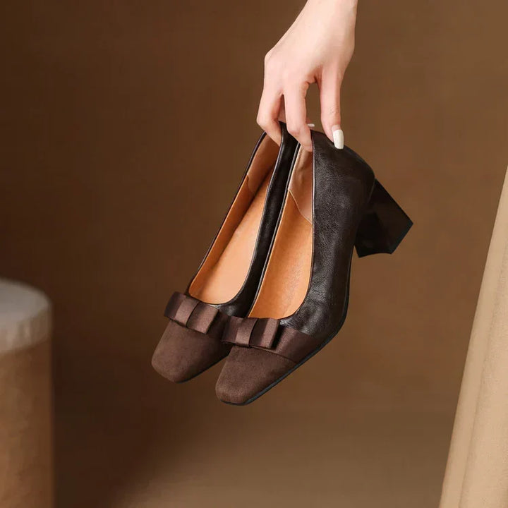 Marissa | Bow-Accent Block Heels